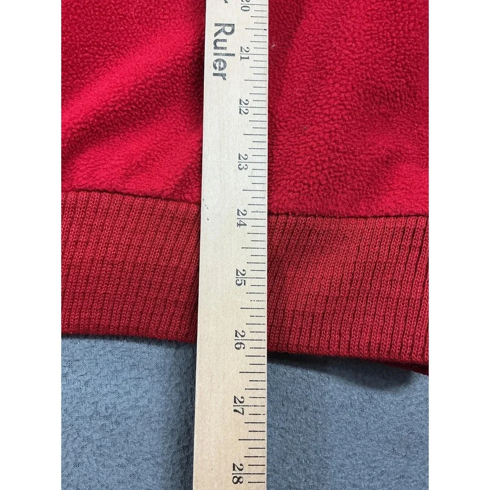 Polo Ralph Lauren Hoodie Mens XL Red USA Flag Fleece 1/4 Zip Hooded Pullover 90s
